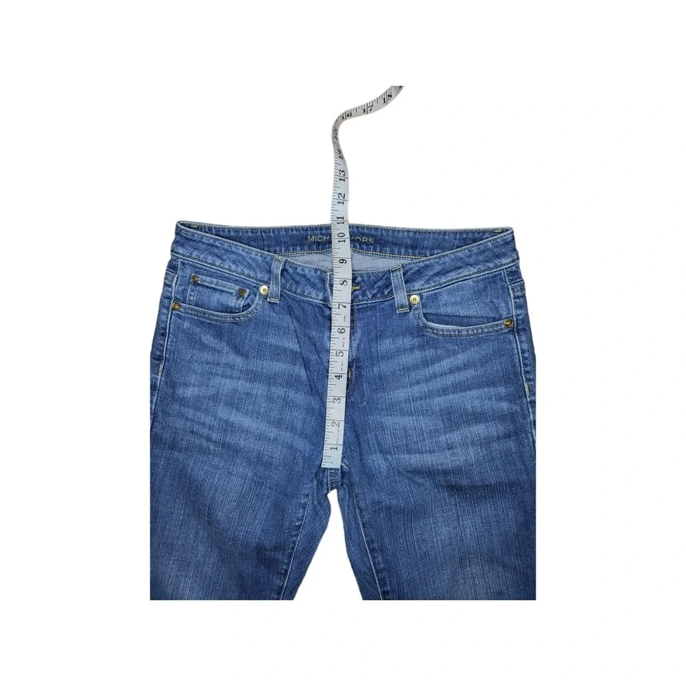 Michael Kors Jeans Women Sz 4 Straight‎ Leg Mid Rise Blue Denim Everyday Pants